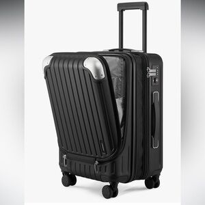 Sleek Black Spinner Carry-on Luggage